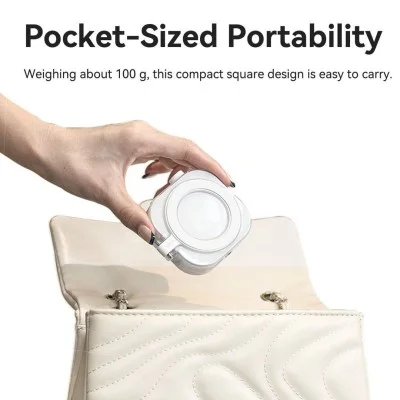 مصباح هاتف مكعب جليدي مغناطيسي _ أبيض